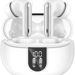 Wireless Earbuds, Bluetooth 5.3 Headphones 40Hrs Playtime Deep Bass Stereo in-Ear Earbud, LED Power Display, Call Noise Canceling Headphones with Mic, IP7 Waterproof Earphones for iPhone Android