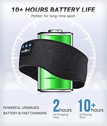 MUSICOZY Sleep Headphones Bluetooth 5.2 Headband, Sports Wireless Earphones Music Sleeping Eye Mask Earbuds with HD Stereo Speaker for Mom Women Men Teen Running Cool Gadgets Unique Gifts - Image 5