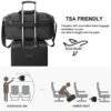 Gym Bag, Weekender Bag for Men Women Travel Duffel Bag with Wet Pocket Large Overnight Bag with Shoe Compartment Carry On Travel Bag Gym Duffle Bag Sports Bag-Black - Image 5