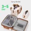 LUGGEX Carry On Luggage 22x14x9 Airline Approved - 35L Polycarbonate Expandable Hard Shell Suitcase with Duffle Bag (Beige, 20/Duffle/Toiletry) - Image 4