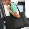 BAGSMART Large Tote Bag For Women, Travel Shoulder Bag Top Handle Handbag with Yoga Mat Buckle for Gym, Work, Travel - Image 6