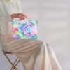 Bluboon Toiletry Bag Travel Makeup Bag Portable Cosmetic Bag Organizer for Women and Girls (Tie Dye Blue) - Image 5