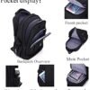 EKUIZAI Solid Color Trolley Backpack Schoolbag for Middle School Students Elementary Rolling Bag Daypack for Teen Boys - Image 3