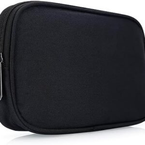 Travel Case Organizer for Small Electronics and Accessories,Tech Bag, Travel Essentials for Mouse, Cord, Charger, Phone, Earphone, Power Bank, Hub, Toiletries, Cosmetics, Personal Items (Black)