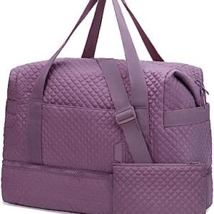 BAGSMART Large Gym Bag with Yoga Mat Buckle, Weekender Overnight Bag for Women, Travel Duffle Bag for Travel Essentials, Carry On Tote Bag Hospital Bag for Labor and Delivery