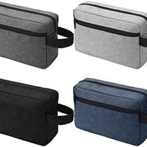 4 Pack Toiletry Bag Water Resistant Shaving Bag Toiletry Travel Bag Cosmetic Bag for Men Portable Storage Bags for Women Makeup Pouch Organizer with Large Capacity for Toiletries Accessories, 4 Colors