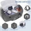 ETRONIK Duffle Bag for Men Women, Travel Bag with Shoe Compartment, Carry on Bags for Airplanes with Toiletry Bag, Weekender Overnight Bag for Gym Sports Trip, Grey - Image 5