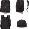 LOVEVOOK Travel Laptop Backpack Waterproof Anti Theft Backpack with Lock and USB Charging Port Large 17-17.3 Inch Computer Business Backpack for Men Women Black - Image 7
