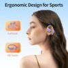Bluetooth Headphones Wireless Earbuds 36Hrs Playtime Wireless Charging Case HiFi Stereo Over-Ear Earphones with Earhook Waterproof Headphones with Mic for Sport Running Workout Purple - Image 5