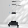 Backpack Trolley Wheeled Cart-Backpack Hand Truck with Luggage Strap,Aluminium Alloy Folding Trolley Cart for Bags Backpack Travel Luggage Cart - Image 3