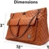 Badgley Mischka Diana Vegan Leather Tote Weekender Travel Bag - Image 4