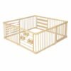 Wooden Playpen Extra Large for Toddlers and Babies - (8/10) Wood Playpen Panels - Foldable playpen - Adjustable Baby playpen - Wooden Foldable Baby playpen - Extra Large Baby playpen, Baby Play gate.