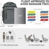ECOHUB 16'' Travel Backpack Carry On Underseat Airline Approved Personal Item Travel Bag with Multi-Pockets Laptop Backpack Casual Daypack Small Backpack Lightweight for Women Men, Grey - Image 2