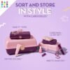 Caboodles On-The-Go Girl Makeup Box, Hard Plastic Makeup Organizer Box, Built-In Mirror, Secure Latch for Safe Travel, Spacious Storage for Large Items - Image 6