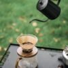 9 Pcs Travel Coffee Lovers Gift Sets with Manual Coffee Grinder Coffee Dripper Goose Neck Kettle Glass Server Digital Scale 100 Pcs Paper Filter et for Drip Coffee Operation - Image 6