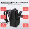 Travel Backpack, 40l Extra Large Travel Backpack For Men, Airline & Tsa Approved Carry On Luggage, College Backpacks For Women, Business 15.6 Inch Laptop Backpack - Black - Image 5
