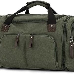 Large Gym Travel Duffel Bag,Weekender Workout Overnight Carry on Bag for Women Men with Shoe Compartment Makeup Bag