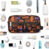 Basketball Travel Toiletry Bag for Boys Men, Waterproof Hanging Dopp Kit for Women, Shaving Bag with Large Capacity for Travel,Sports Shower (Orange) - Image 4