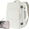 Beraliy Travel Backpack, Carry-on Backpack Airline Approved, Personal Item Bag for Women Men, Hiking Backpack, Business Work Gym Daypack Weekender Bag, Beige