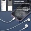 2 Pack Apple Earbuds for iPhone Headphones Wired Lightning Earphones[Apple MFi Certified] (Built-in Microphone & Volume Control)Noise Isolating Earphones for iPhone 14/13/12/11/XR/XS/X/8/7/Pro/Pro Max - Image 7