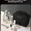 Mens Toiletry Travel Bag, Dopp kit Toiletries Bag for Men, Mens Sleek & Minimalist Designed Travel Essentials Organizer Water-resistant Shaving Bag for Toiletry Accessories, Black - Image 2