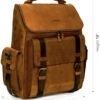 VELEZ Top Grain Leather Backpack for Men - 15.6 Inch Laptop Bag - Brown Designer Bookbag - Mens Vintage Business Travel Casual Computer Shoulder Bags - Image 3