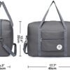 For Spirit Airlines Personal Item Bag 18x14x8 Foldable Travel Duffel Bag Tote Carry on Luggage Duffle Overnight for Women and Men (3112 Grey (with Shoulder Strap)) - Image 5