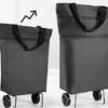 Upgrade Shopping Bag with Wheels Portable Trolley Bags Grocery Cart Hand Pulling Utility with Hand Straps Folding Shopping Cart Travel Bag Carry-on Bag(B0CJ987DHD) - Image 6
