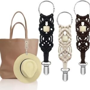 3Pcs Cotton Hat Clip for Travel, Knitting Travel Hat Clip for Bag Backpack Luggage, Travel Hat Clip for Women