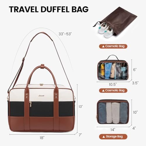 LOVEVOOK Weekender Travel Duffel Bag with Laptop Compartment, Personal Item Duffle Bags for Women, Overnight Bag with Toiletry Bag, Yoga Gym Bag with Wet Pocket, Hospital Bag for Labor and Delivery - Image 2