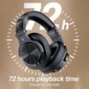 OneOdio A70 Bluetooth Over Ear Headphones, Wireless Headphones w/ 72H Playtime, Hi-Res, 3.5mm/6.35mm Wired Audio Jack for Studio Monitor & Mixing DJ Guitar AMP, Computer Laptop PC Tablet - Black - Image 4