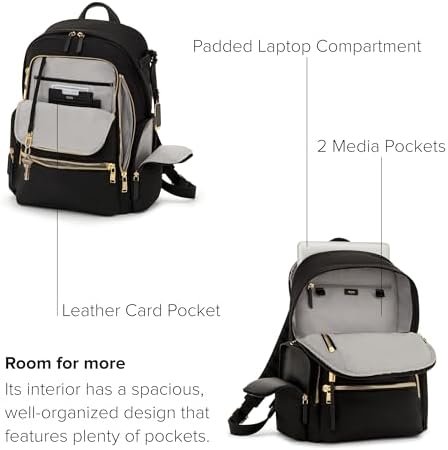 TUMI - Voyageur Celina Backpack - Men's & Women's Backpack - Travel Bag - Black & Gold Hardware - Image 3