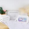 Wowang Travel Toiletry Bag Clear Makeup Bag for Women PVC 3 Pack Different Size Makeup Organizers Portable Cosmetic Bag Waterproof Cosmetic Organizer Storage Bag（White） - Image 6