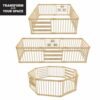 Wooden Playpen Extra Large for Toddlers and Babies - (8/10) Wood Playpen Panels - Foldable playpen - Adjustable Baby playpen - Wooden Foldable Baby playpen - Extra Large Baby playpen, Baby Play gate. - Image 4