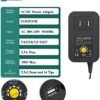 YOOFONE 30W Power Supply Adjustable 3V 4.5W 5V 6V 7.5V 9V 12V Universal Switch AC/DC Adapter with 5V 2.1A USB Port, 100V-240V AC to DC 3-12V Converter 1A 1.5A 2A 2.5A with 14 Tips - Image 2