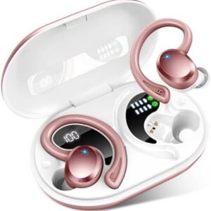 Wireless Earbuds Bluetooth Headphones Sport, 2024 Bluetooth 5.3 Earbud 3D HiFi Stereo Over Ear Buds, 48Hrs Earhooks Earphone with Noise Cancelling Mic, IP7 Waterproof Headset for Workout/Running/Gym