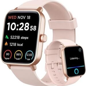 Gydom Smart Watches for Women [Alexa Built-in, Answer/Make Calls, 1.8"] Smartwatch with Heart Rate/SpO2/Sleep/Stress, 100 Sports Modes IP68 Waterproof, Pedometer Fitness Tracker for iOS Android Phones