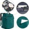 MATEIN Travel Backpack Personal Item Size, Carry on Backpack for Airplanes, Simple Backpack with Trolley Sleeve, Gifts for International Travelers, 35L, Peacock Blue - Image 4