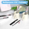 Zhehao 200 Sets Disposable Toothbrushes with Toothpaste Floss Comb Individually Wrapped Care Kits Toothbrushes Dental Floss Pick Black Hair Comb 3 g Travel Toothpaste for Hotel (Black White,Classic) - Image 7