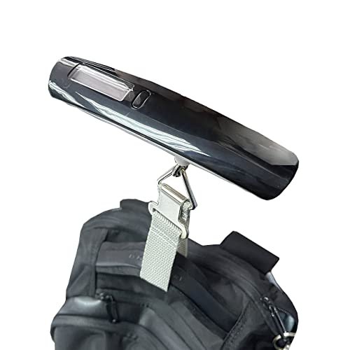 No Jet Lag Luggage Scale, Digital Portable Handheld Suitcase Weight for Travel with Durable Webbed Strap, up to 90LB/40KGs, Battery Included in Black. - Image 7
