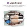 Narwey Small Makeup Bag for Purse Travel Makeup Pouch Mini Cosmetic Bag for Women (Mint Green, Small) - Image 3
