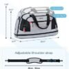BAGSMART Gym Bag for Men Women, Expandable Sports Duffel Bag, Lightweight Workout Bag with Shoe Compartment & Wet Pocket, Water Resistant Weekend Overnight Bag for Travel Gym, Grey - Image 6
