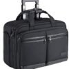 KROSER Rolling Laptop Bag Premium Rolling Briefcase Fits Up to 17.3 Inch Laptop Water-Repellent Overnight Rolling Computer Bag with RFID Pockets for Travel/Business/Men/Women-Black