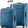 Samsonite Ascella X Softside Expandable Luggage with Spinners, Teal, 2PC SET (Carry-on/Medium)