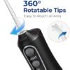 Bitvae Water Flossers for Teeth - Cordless Water Dental Flosser Teeth Picks for Travel with 6 Jet Tips, 3 Modes 5 intensities, IPX7 Waterproof Portable & Rechargeable Oral Irrigator Cleaner, Black - Image 7