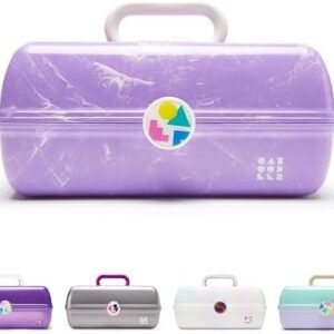 Caboodles On-The-Go Girl Makeup Box, Hard Plastic Makeup Organizer Box, Built-In Mirror, Secure Latch for Safe Travel, Spacious Storage for Large Items