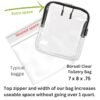 BORSALI TSA-Approved Quart-Sized Bag for Carry-On Travel - One (1) Quart Clear Toiletires, Cosmetic and 3-1-1 Liquids Toiletry Bag - White - Image 3