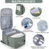 WEPLAN 17x10x9 United Airlines Personal Item Bag, Underseat Carry on Backpack, Waterproof Cabin Luggage Bag, Travel Essentials, Olive - Image 3