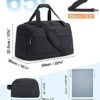 Duffle Bag for Travel,BAGSMART Carry on Weekender Overnight Bag,Travel Duffel Bag with Toiletry Bag,Shoe Bag, Black-65L - Image 5