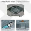 Carry on Bag Underseat for Airplane with Wet Pocket Spirit Airlines Personal Item Bag 18x14x8 Travel Duffel Bag Weekender Overnight for Women and Men (Grey) - Image 3